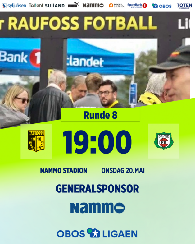 Event image  Raufoss - Bryne OBOS-ligaen runde 8