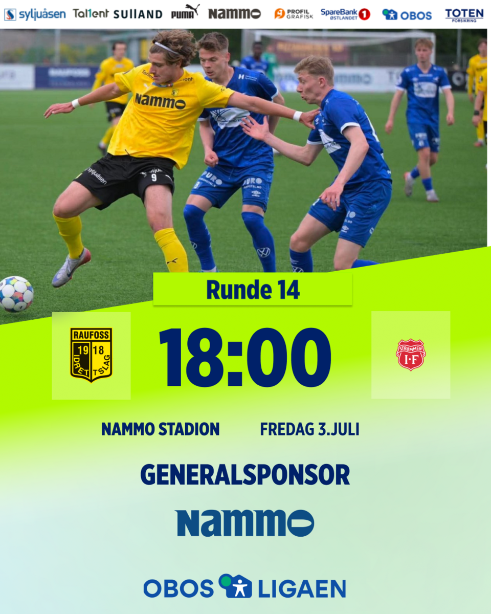 Event image  Raufoss - Strømmen OBOS-ligaen runde 14