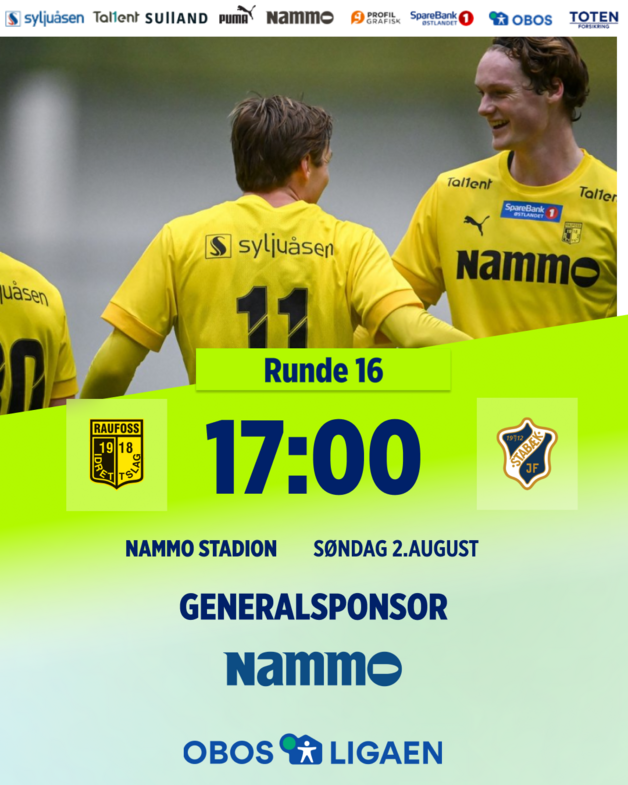 Event image  Raufoss - Stabæk OBOS-ligaen runde 16