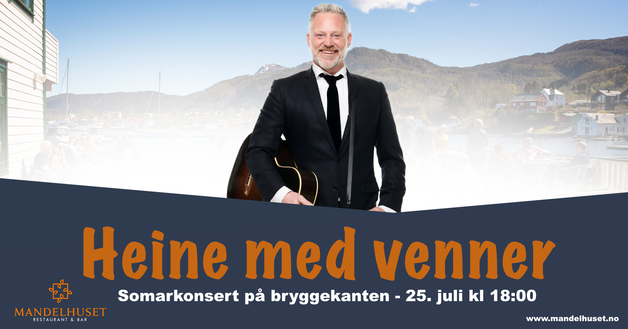 Event image Heine med venner! Sommarkonsert på Mandelhuset