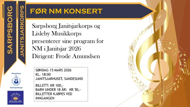 Event image Lisleby musikkorps & Sarpsborg janitsjarkorps - Før-NM-konsert 2026