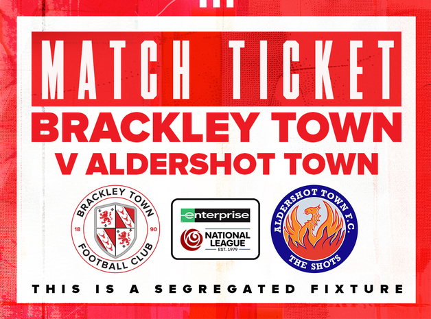 Event image Brackley Town FC v Aldershot Town FC – Enterprise National League – Saturday 18th April 2026 - KO 3pm