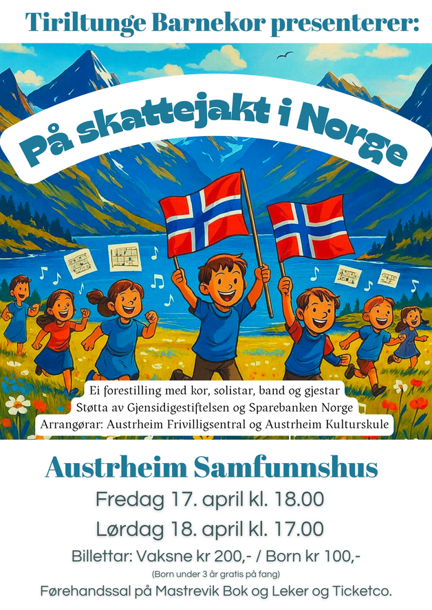 Event image På skattejakt i Norge - ei forestilling med Tiriltunge Barnekor