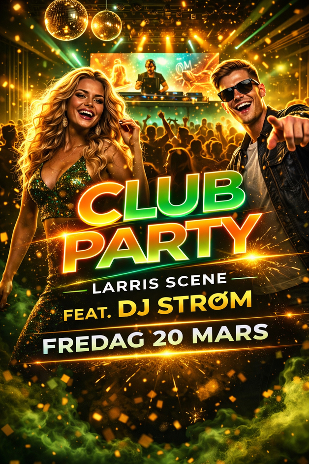 Event image CLUB PARTY M/DJ STRØM // FREDAG 20/3-26