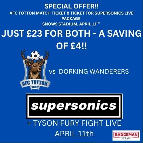 Event image Dorking ticket and Supersonics Live/Tyson Fury Match