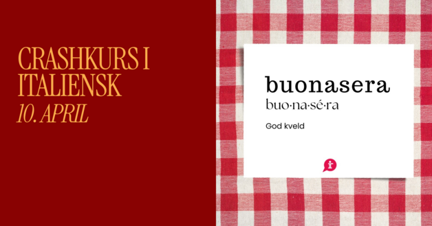 Event image Crashkurs i Italiensk // Italienske dager i Mathallen