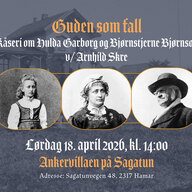 Event image "Guden som fall". Kåseri om Hulda Garborg og Bjørnstjerne Bjørnson v/ Arnhild Skre