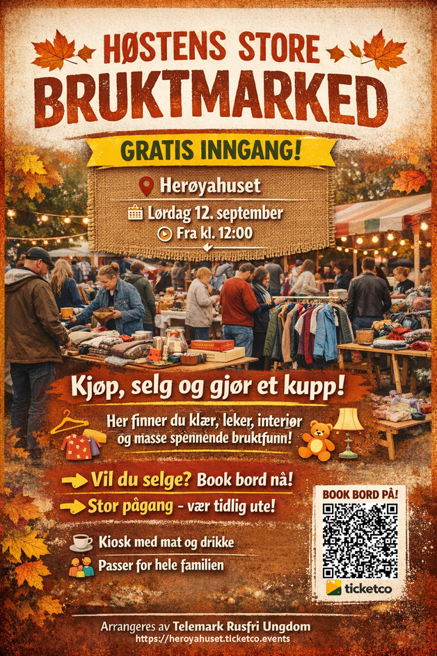Event image Høst bruktmarked på Herøyahuset 