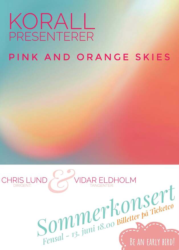 Pink and orange skies - Korall sommerkonsert 2026
