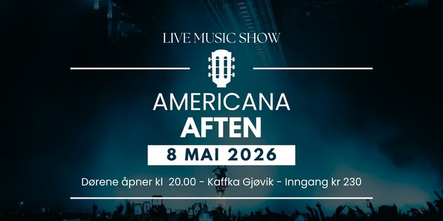 Event image AMERICANA AFTEN - Fredagskveld på Kaffka 08.05. kl. 20