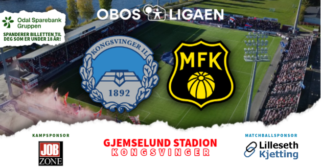 Event image KONGSVINGER - MOSS | OBOS-LIGAEN 2026