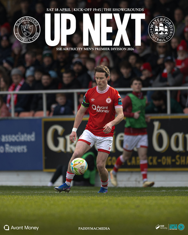 Event image Sligo Rovers FC Vs. Waterford FC