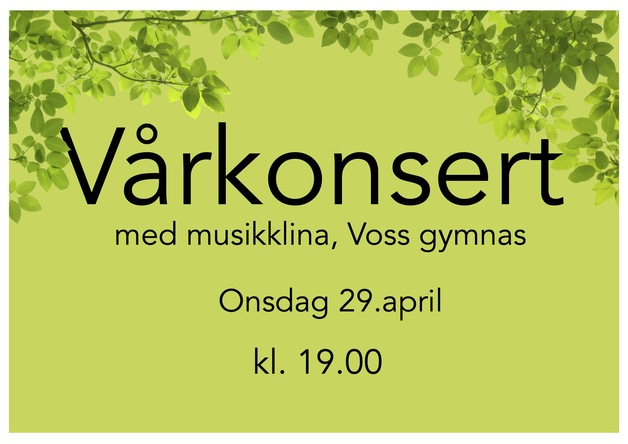Event image Vårkonsert med musikklina på Voss gymnas