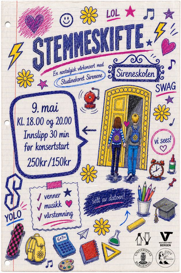 Event image Stemmeskifte - En konsert med Studinekoret Sirenene - kl. 20:00