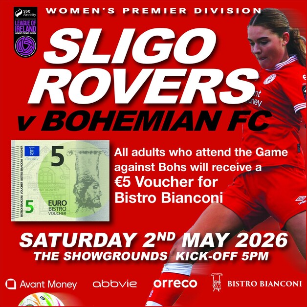 Event image Sligo Rovers Women Vs. Bohemian FC Women