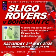 Event image Sligo Rovers Women Vs. Bohemian FC Women