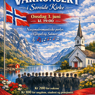 Event image Vårkonserten med Mannskoret på Søreide 3. juni kl 1900 i Søreide kirke