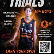 Event image Greenwich Titans U14 Boys NBL Trials 2026