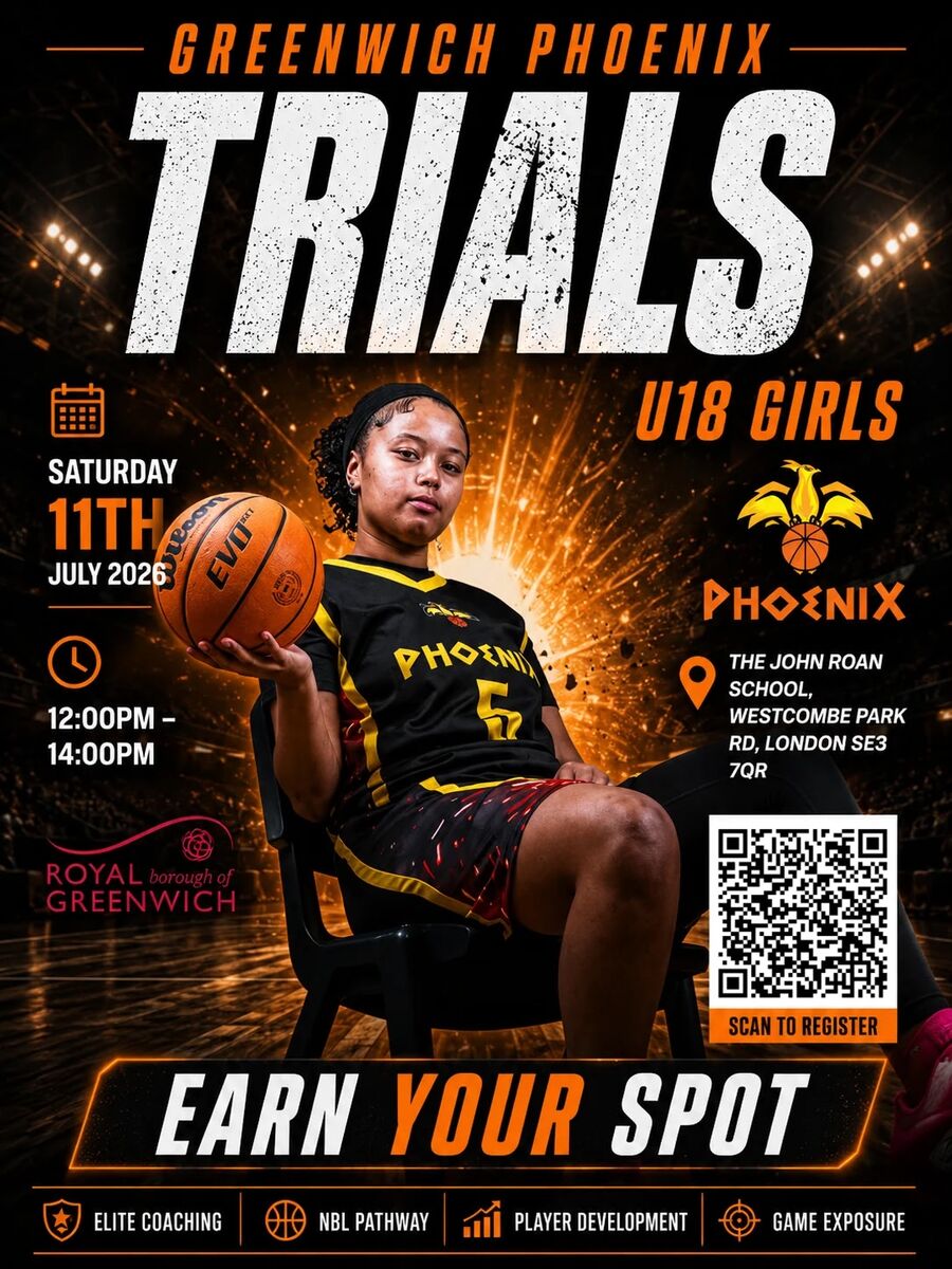 Event image Greenwich Phoenix U18 Girls NBL Trials 2026