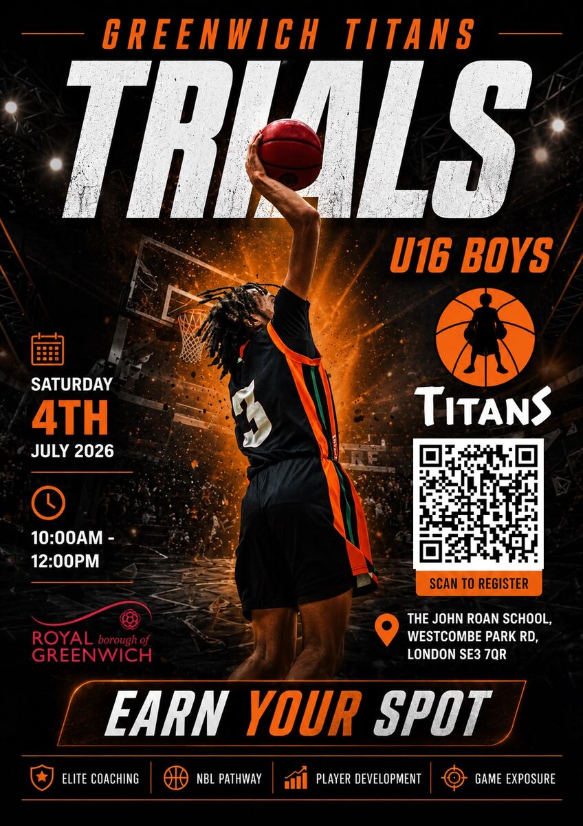 Event image Greenwich Titans U16 NBL Trials 2026