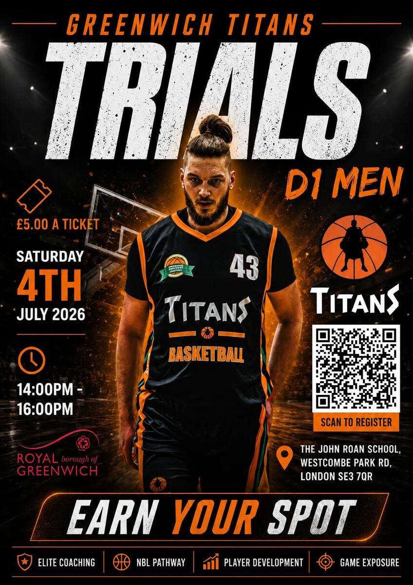 Event image Greenwich Titans NBL Division 1 Trials 2026