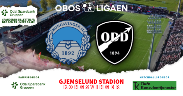 Event image KONGSVINGER - ODD | OBOS-LIGAEN 2026