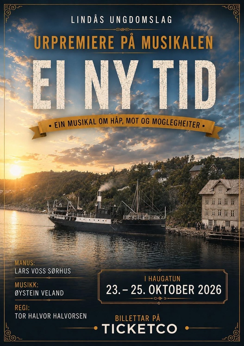 Event image Ei ny tid - Lindås ungdomslag Laurdag kl.19:00
