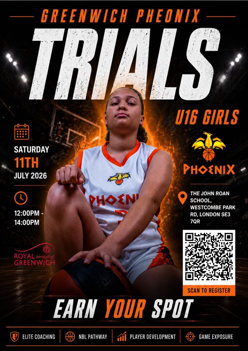 Event image Greenwich Phoenix U16 Girls NBL Trials 2025
