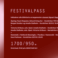 Event image Festivalpass – Bergen kirkeautunnale 2026