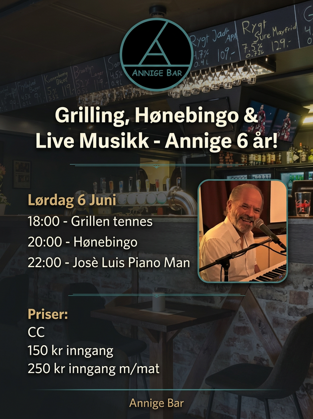 Event image Annige Bar fyller 6 år!