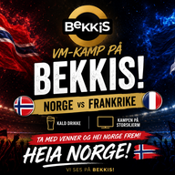 Event image Norge vs Frankrike fotball VM 2026 // Bekkis Bar