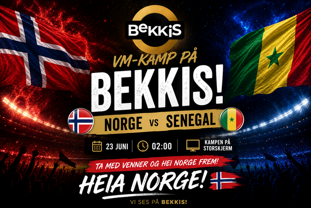 Event image Norge vs Senegal Fotball VM 2026 // Bekkis Bar