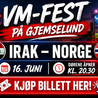Event image VM-FEST PÅ GJEMSELUND:  IRAK - NORGE