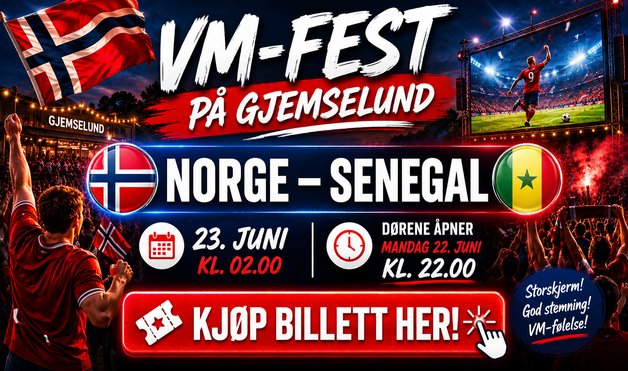 Event image VM-FEST PÅ GJEMSELUND: NORGE - SENEGAL