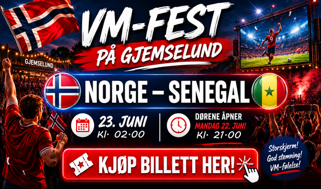 Event image VM-FEST PÅ GJEMSELUND: NORGE - SENEGAL