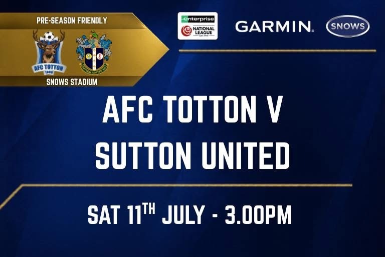 Event image AFC Totton v Sutton United - Pre Season Friendly 