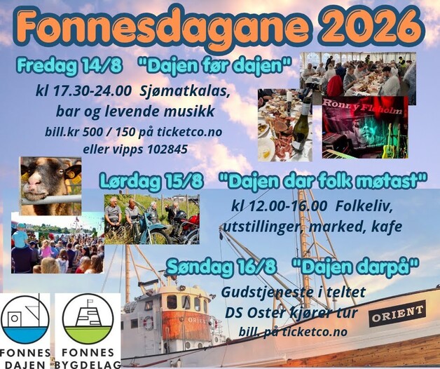 Event image Fonnesdajen, sjømatkalas og bryggedans 2026