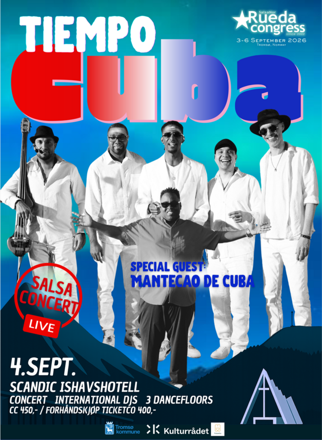 Event image Tiempo Cuba & Mantecao de Cuba - salsakonsert & fest med internasjonale djs & dansere
