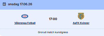 Event image Vålerenga Fotball -  Aafk Kvinner