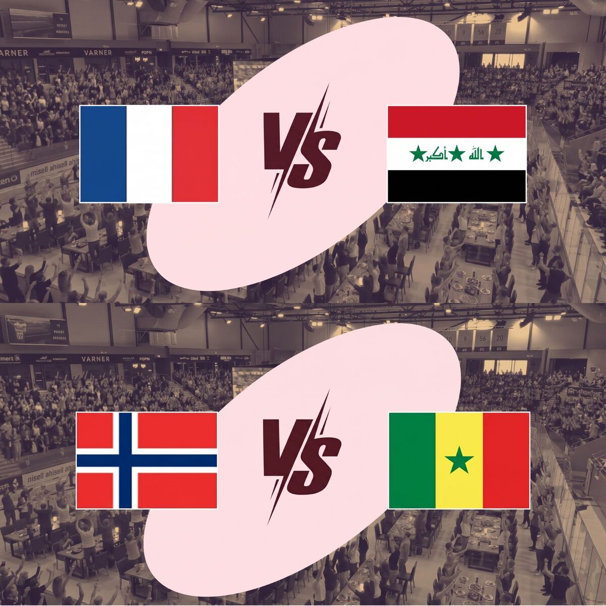 Frankrike - Irak & Norge - Senegal