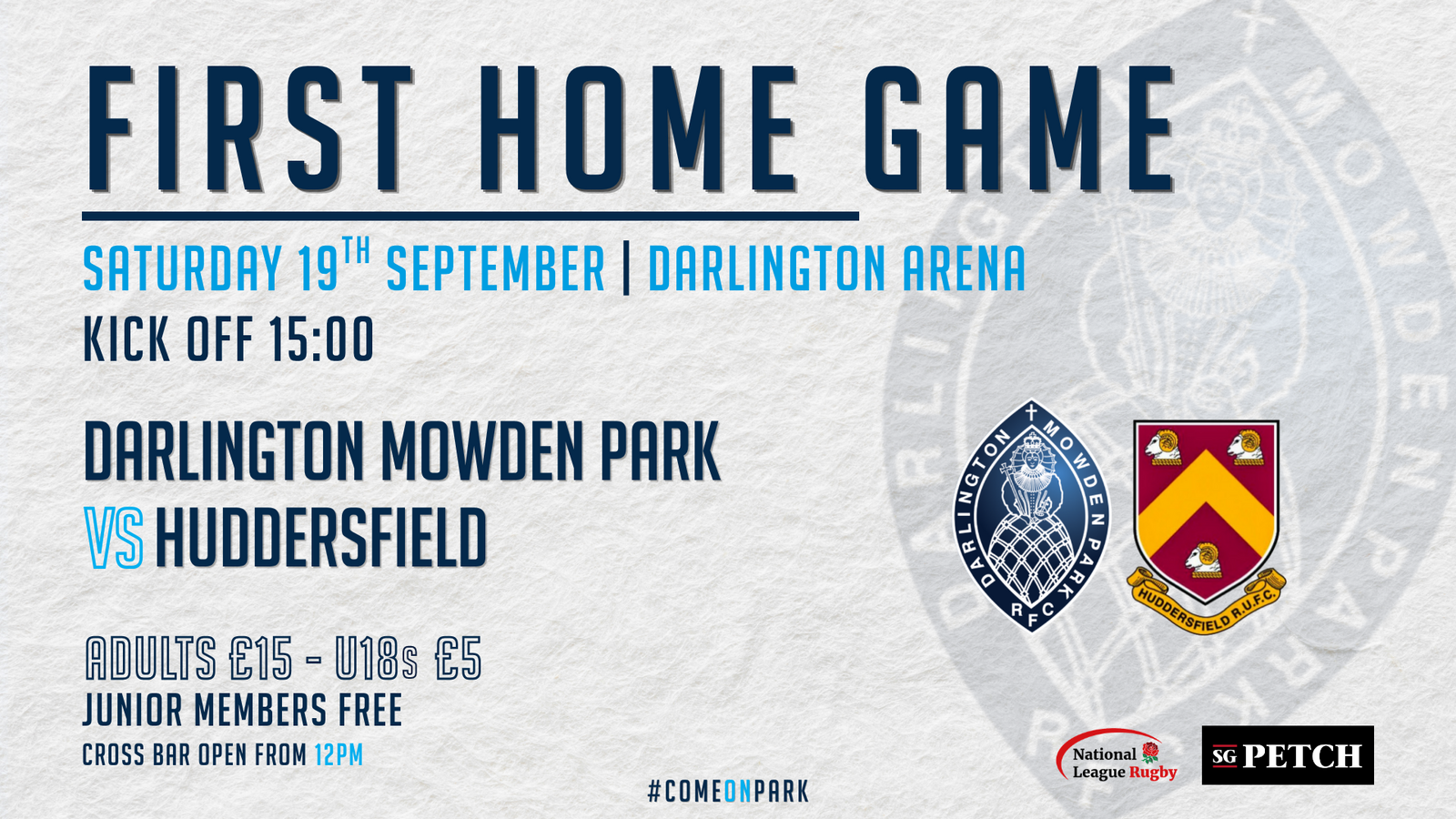 Event image Darlington Mowden Park v Huddersfield