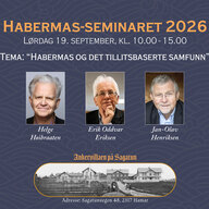 Event image Habermas-seminaret 2026: "Habermas og det tillitsbaserte samfunn"