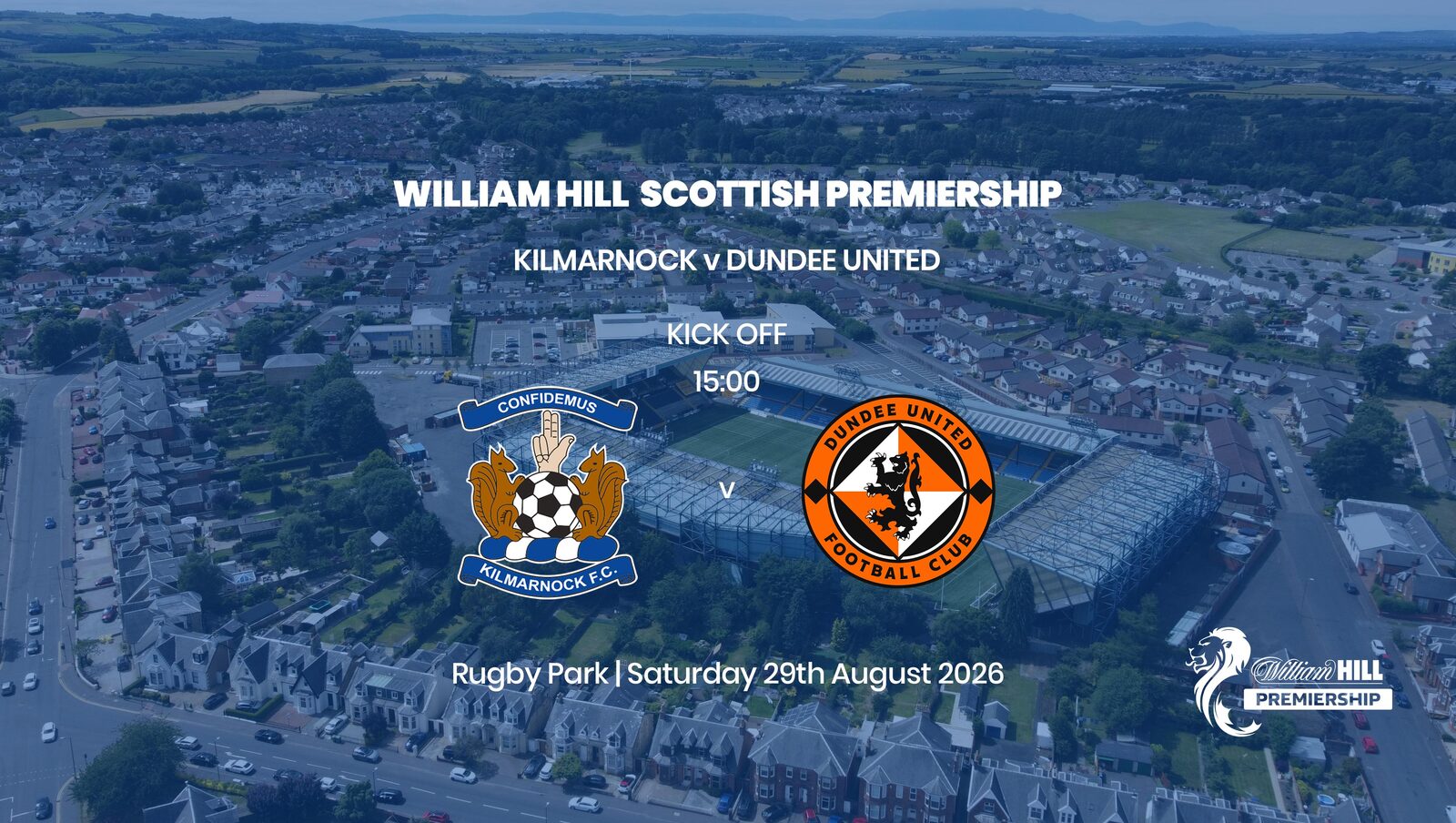 Event image William Hill Premiership - Kilmarnock v Dundee United - Saturday 29th August 2026