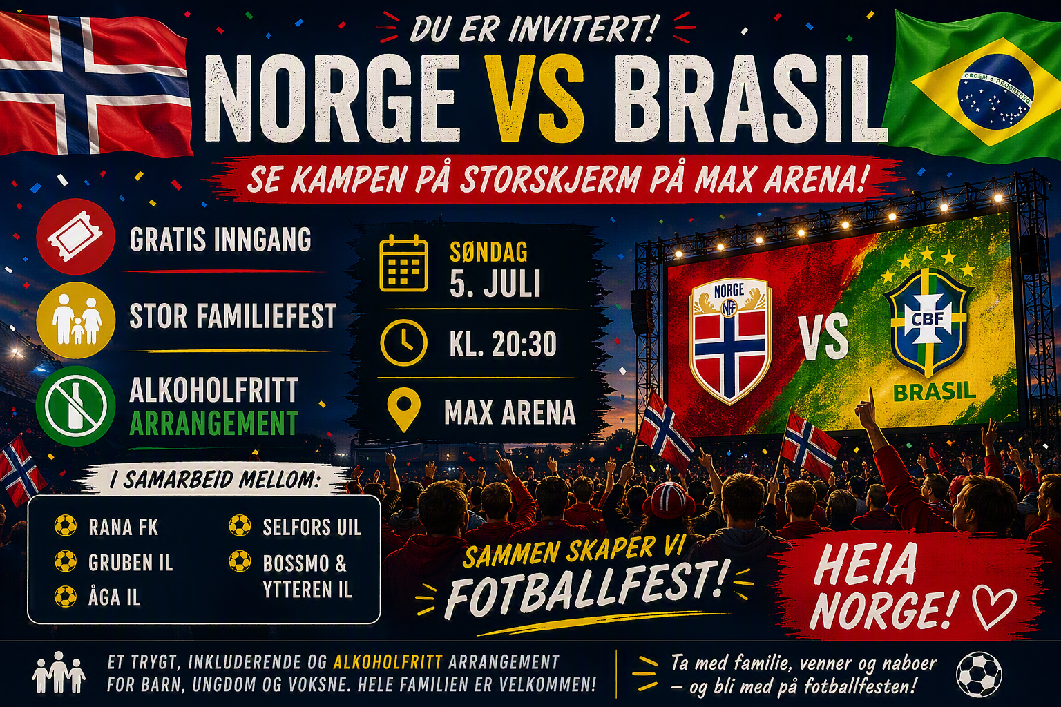 Event image 🇳🇴 NORGE VS BRASIL 🇧🇷