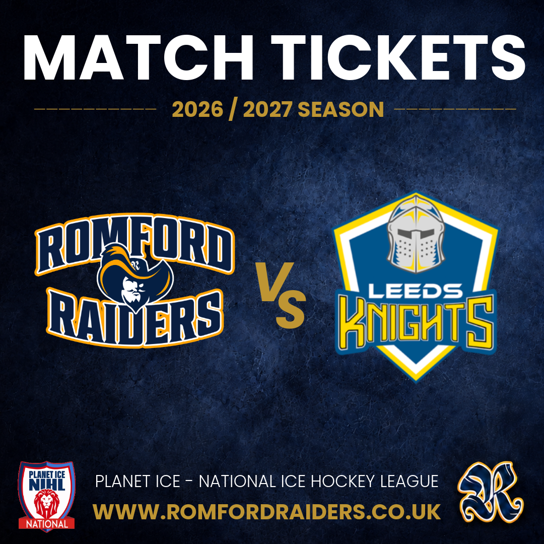 Event image Romford Raiders Ice Hockey vs Leeds Knights - Saturday 2.1.2027
