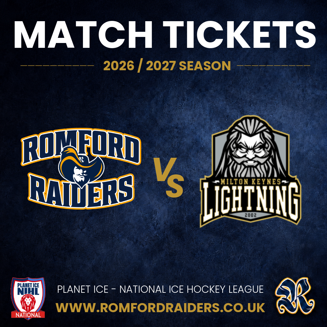 Event image Romford Raiders Ice Hockey vs Milton Keynes Lightning - Sunday 11.10.2026