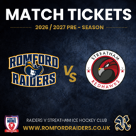 Event image Romford Raiders ICE HOCKEY vs Streatham Redhawks - Saturday - 12.09.2026 (Interleague Challenge - Pre Season)