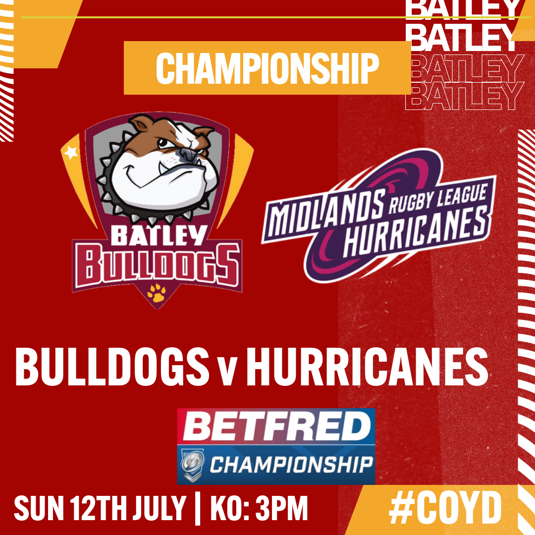 Event image BULLDOGS V HURRICANES (CHAMPIONSHIP)