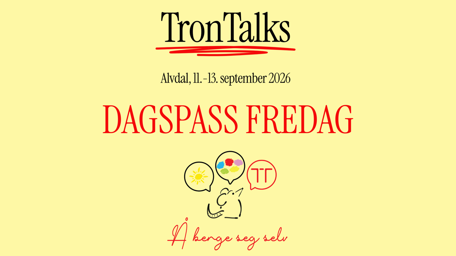 Event image TronTalks 2026 DAGSPASS FREDAG