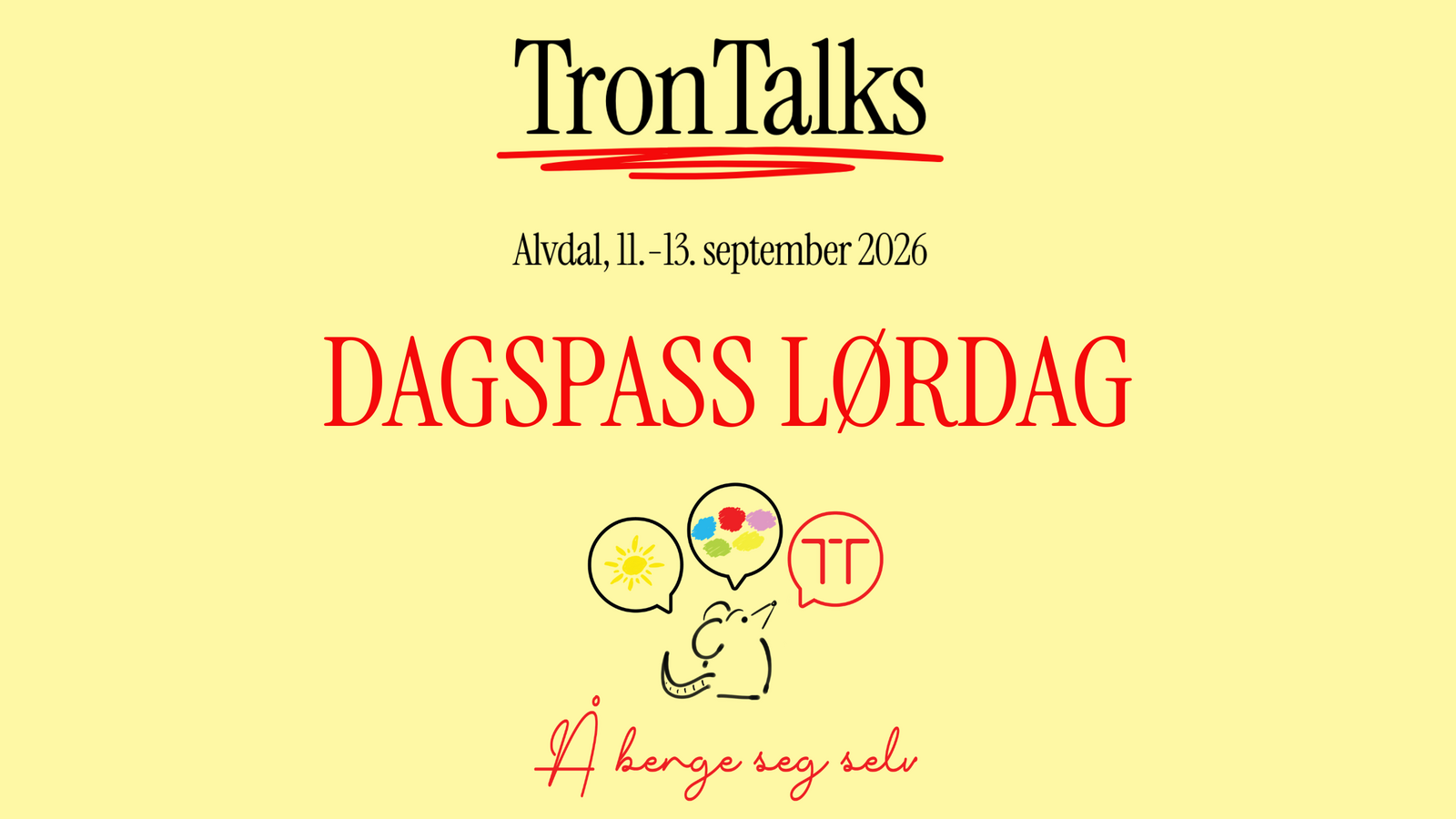 Event image TronTalks 2026 DAGSPASS LØRDAG